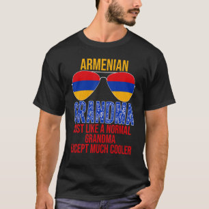 T-shirt Grand-mère arménienne Drapeau lunettes de soleil d