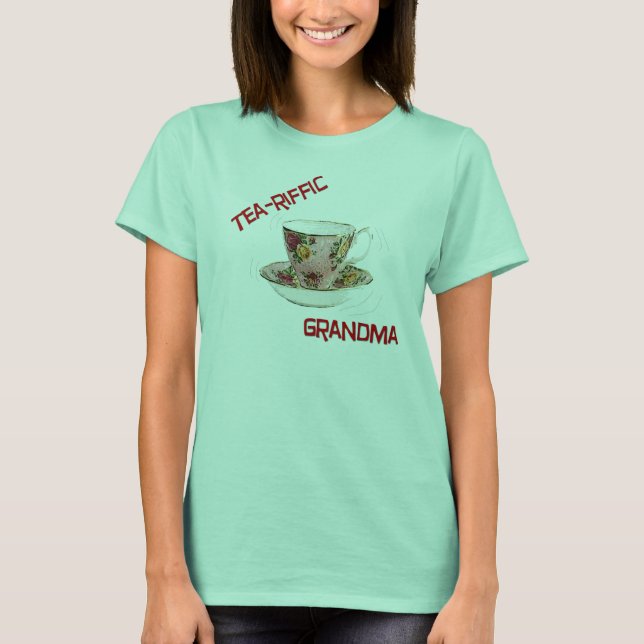 T-shirt Grand-mère au thé et au café ! (Devant)