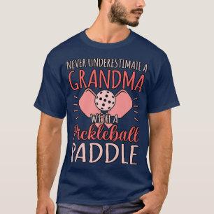 T-shirt Grand-mère avec Pickleball Paddle Sports Joueur En