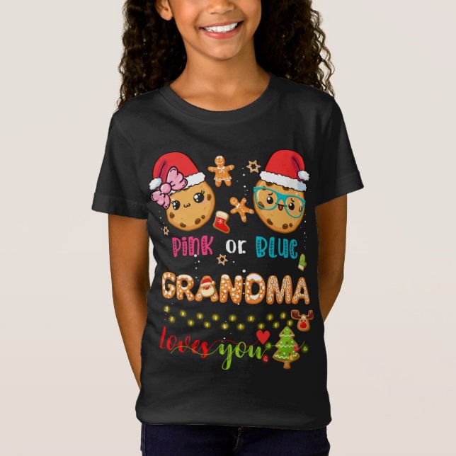 T-Shirt Grand-mère Bébé Genre Révéler Noël Gingerbread B (Devant)