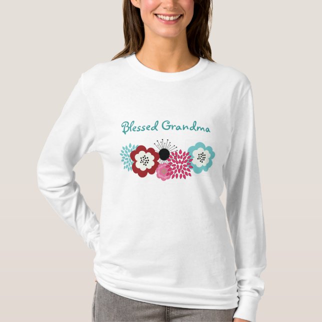 T-shirt Grand-mère béni - Personnalisez le texte (Devant)