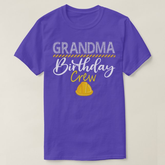 T-shirt Grand-mère Birthday Crew Construction Casquette Bi (Design devant)