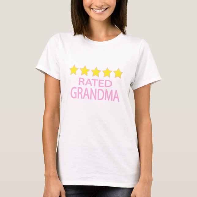 T-shirt Grand-mère cinq étoiles (Devant)