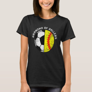 T-shirt Grand-Mère De Ballers Football Softball Grand-Mère