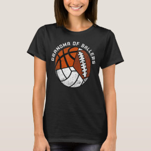 T-shirt Grand-Mère De Ballers Volley-Basket-Ball Football