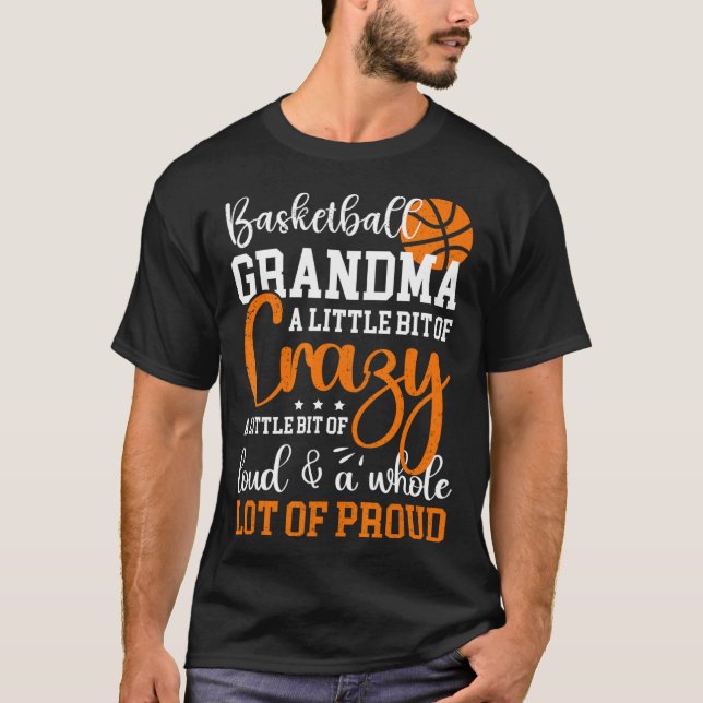 T-shirt Grand-Mère De Basketball Fier Grand-Mère D'Un Bask (Devant)