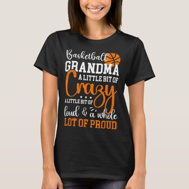 T-shirt Grand-Mère De Basketball Fier Grand-Mère D'Un Bask (Devant)