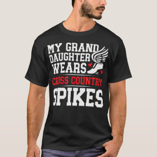 T-shirt Grand-mère de cross-country fière coureuse de cros
