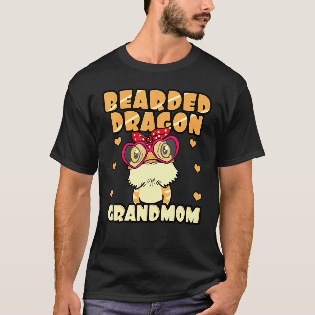 T-shirt Grand-mère de Dragon à coeur Reptile Grand-mère Mè (Devant)