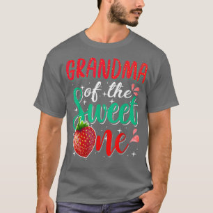 T-shirt Grand-mère de la douce une fraise 1er anniversaire