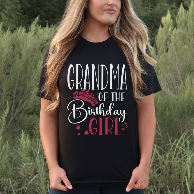 T-shirt Grand-mère de la famille personnalisée fille anniv (Créateur téléchargé)