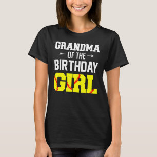 T-shirt Grand-Mère De La Fille Anniversaire Softball Famil