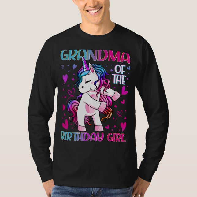 T-shirt Grand-mère de la fille d'anniversaire Flossing Uni (Devant)