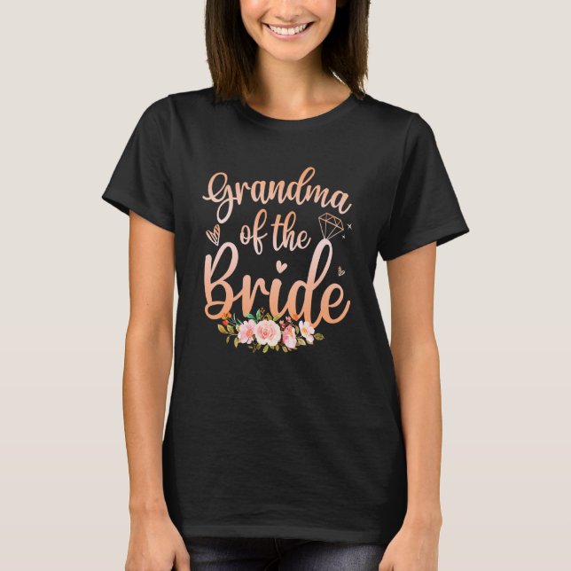 T-shirt Grand-mère de la mariée   Fête de mariage   Femmes (Devant)