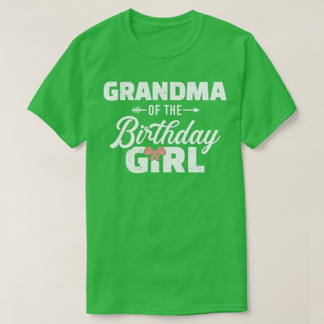 T-shirt Grand-mère de la petite-fille d'anniversaire (Design devant)