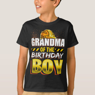 T-shirt Grand-mère de l'anniversaire Boy Construction Anni