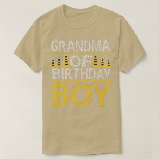T-shirt Grand-mère de l'anniversaire Boy Construction Anni (Design devant)