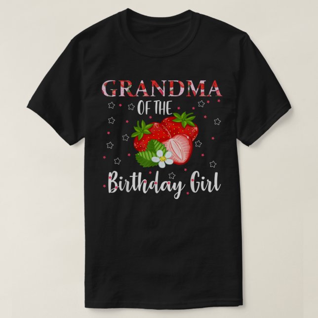 T-shirt Grand-mère de l'anniversaire fille premier anniver (Design devant)
