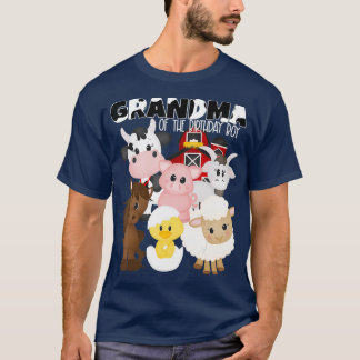 T-shirt Grand-Mère De L'Anniversaire Garçon Barnyard Farm