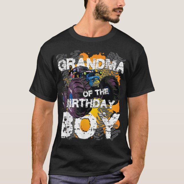 T-shirt Grand-Mère De L'Anniversaire Garçon Monster Truck  (Devant)
