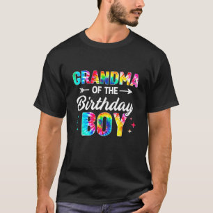 T-shirt Grand-Mère De L'Anniversaire Garçon Tie Dye Famill