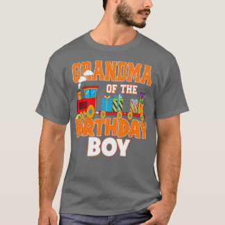 T-shirt Grand-Mère De L'Anniversaire Garçon Train Fête Ann