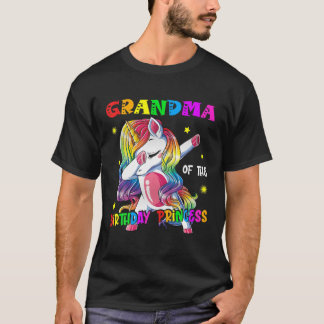 T-shirt Grand-Mère De L'Anniversaire Princesse Dabbing Uni
