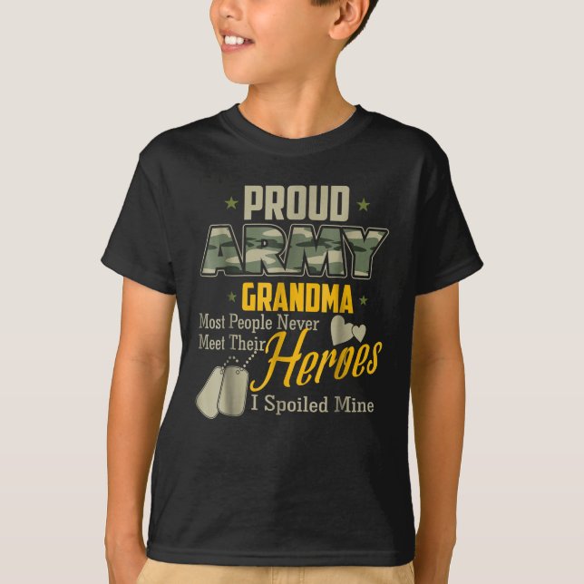 T-shirt  Grand-mère de l'Armée Fière Chemise Super-Cool Gr (Devant)
