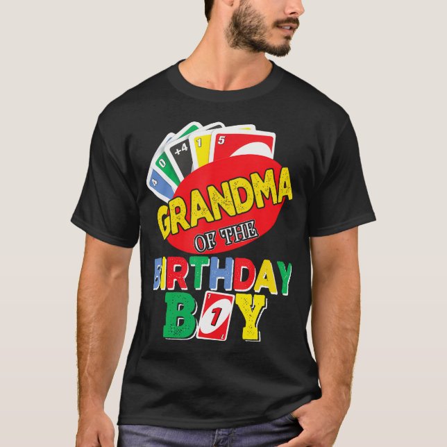 T-shirt Grand-Mère De L'Uno Birthday Boy Uno, Birthday Boy (Devant)