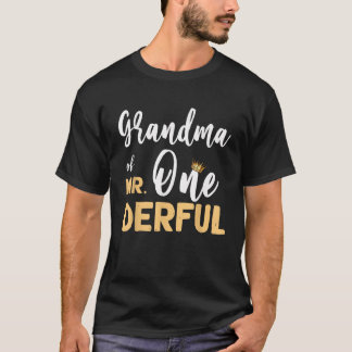 T-shirt Grand-mère de M. Onederful 1er anniversaire Costum