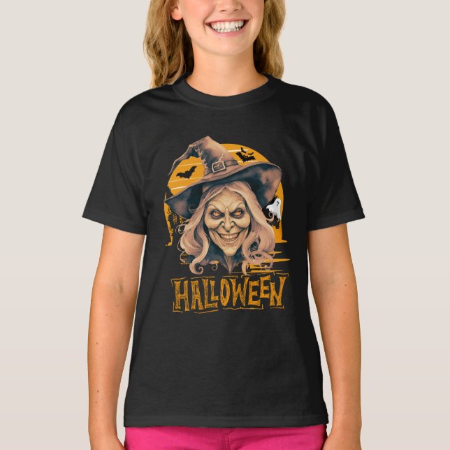 T-shirt Grand-mère de sorcière d'Halloween (Devant)