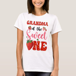 T-shirt Grand-mère de Sweet One Strawberry Frist 1er anniv