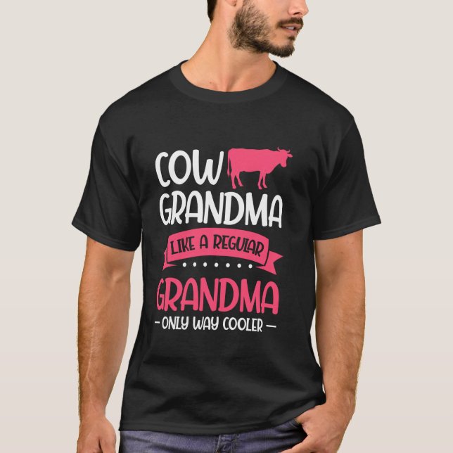 T-shirt Grand-mère de vache uniquement chemin Glacière gra (Devant)