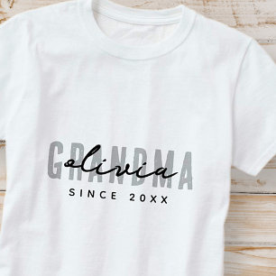 T-shirt Grand-mère depuis 20XX Moderne Simple Preppy