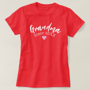 T-shirt Grand-mère depuis l'année personnalisée Nouveau ca