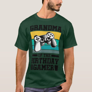 T-shirt Grand-Mère Des Jeux Vidéo De Joueur D'Anniversaire