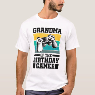 T-shirt Grand-Mère Des Jeux Vidéo De Joueur D'Anniversaire