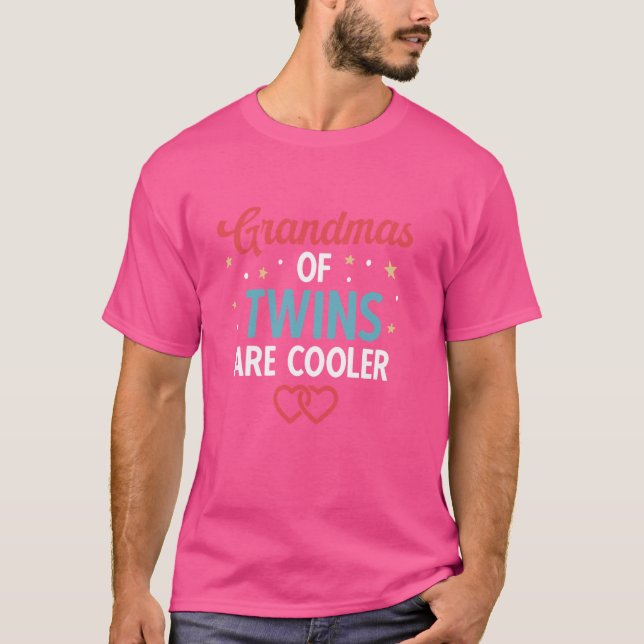 T-shirt Grand-Mère Des Jumeaux Sont Grand-Mère Glacière De (Devant)