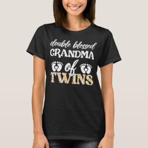 T-shirt Grand-Mère Double Béni Des Jumeaux Grand-Mère Twin