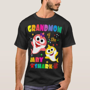T-shirt Grand-Mère Du Bébé Requin Anniversaire Grand-M