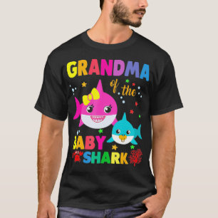 T-shirt Grand-Mère Du Bébé Requin Anniversaire Grand-Mère