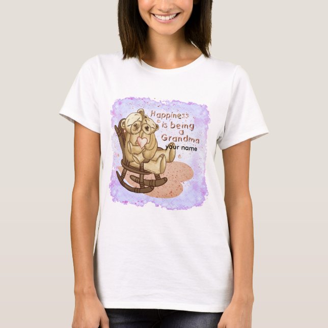 T-shirt Grand-mère du bonheur (Devant)