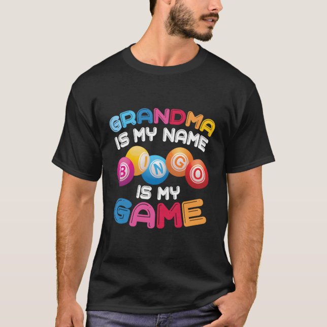 T-shirt Grand-mère du joueur de bingo (Devant)