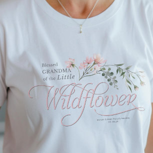 T-shirt Grand-mère du petit Fleur sauvage Baby Girl Shower