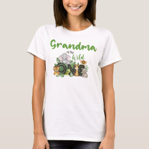 T-shirt Grand-mère du Wild One Safari Animaux assortis