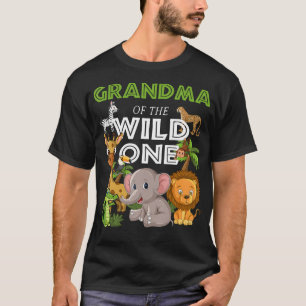 T-shirt Grand-mère du Wild One Zoo Anniversaire Safari Jun