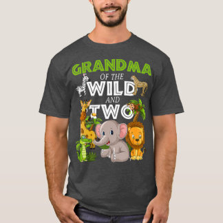 T-shirt Grand-mère du Wild Two Zoo Anniversaire Safari