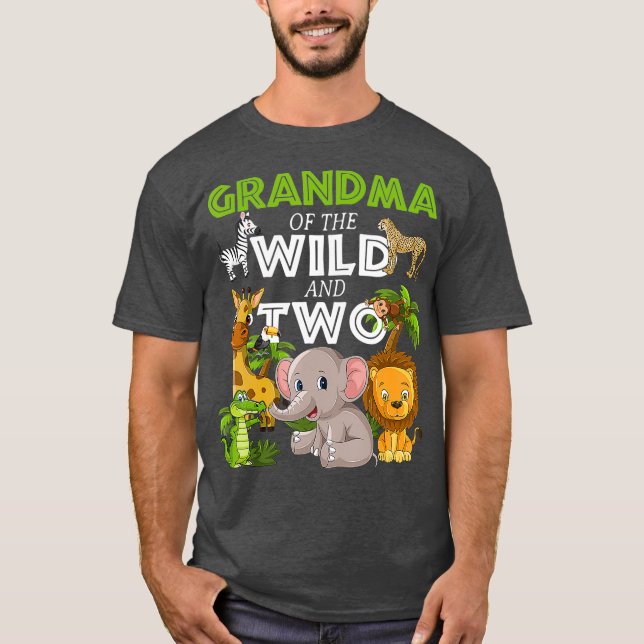 T-shirt Grand-mère du Wild Two Zoo Anniversaire Safari (Devant)