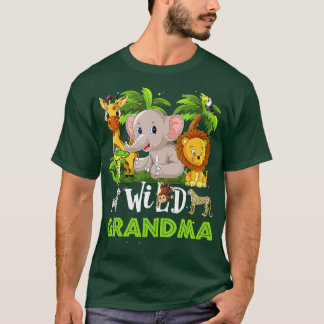 T-shirt Grand-mère du zoo sauvage Anniversaire Safari Jung