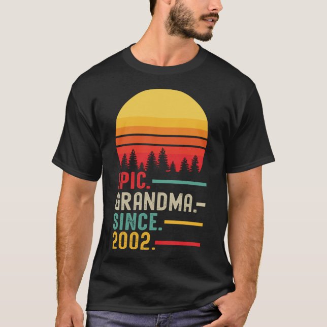 T-shirt Grand-mère épopée depuis 2002, Joyeuse fête des mè (Devant)